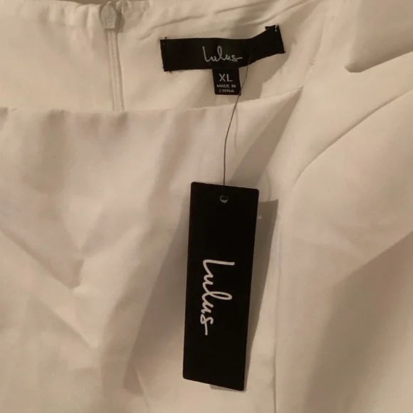 Lulu's White Tie-Shoulder Mini Dress - Picture 11 of 14